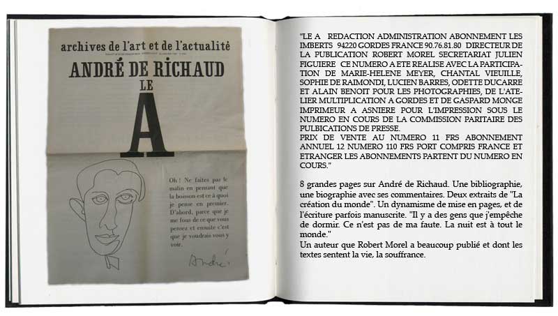 le A: archives de l'art et de l'actualit, Andr de Richaud